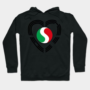 Korean Italian Multinational Patriot Flag Series (Heart) Hoodie